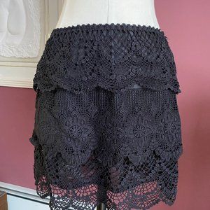 Camilla Tree black layered lace skirt MEDIUM